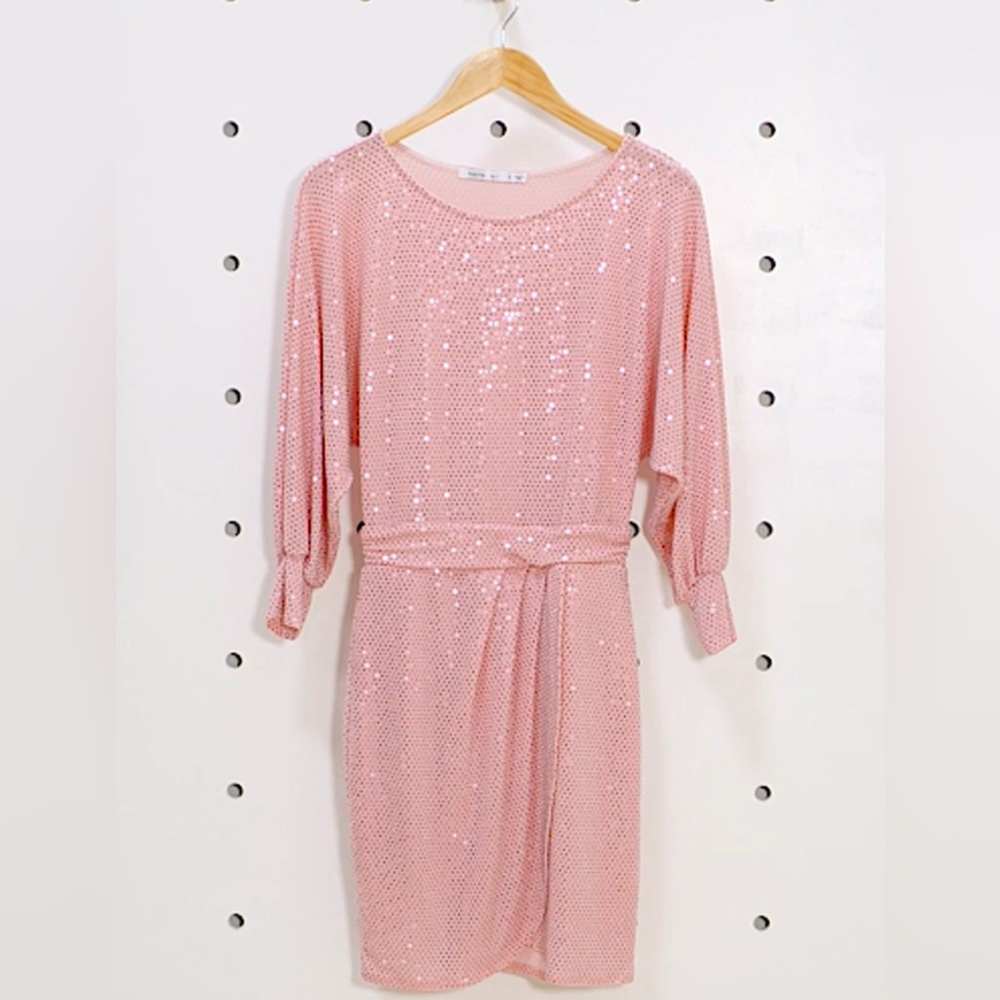 Fraiche by J Metallic Dot Cocktail Minidress